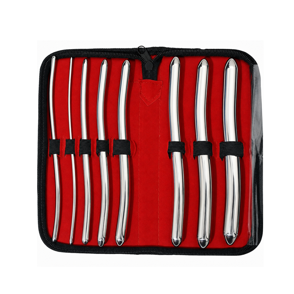 27-08804-00 Hegar Sounds Dilators Set Of 8 Pieces 3mm/4mm-17mm/18mm with Carrying Case Set of 8 Pieces Hegar Uterine Dilator Sounds 7.5″ (19.1cm) Double Ended 3mm/4mm – 17mm/18mm with Carrying Case – Premium Quality Stainless Steel Gynecology Surgical Instruments,