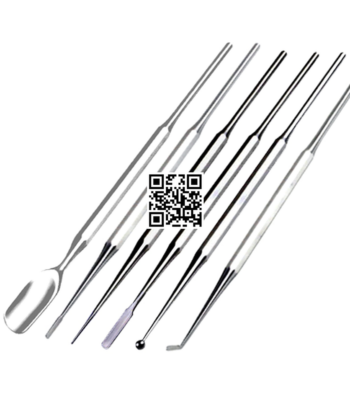 Professional Latte Art Tools Set Of 6 Pieces Single End 1- Spoon  2- Lance  3- Spatula  4- Spike  5- Knob  6-Hook