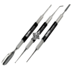 Professional Latte Art Set 3 Pieces Double End Stainless Steel Coffee Art Pen with Silicone & Aluminum Handle | Barista Decorating Kit