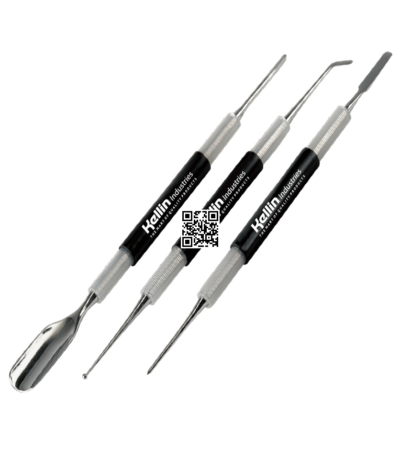 Professional Latte Art Set 3 Pieces Double End Stainless Steel Coffee Art Pen with Silicone & Aluminum Handle | Barista Decorating Kit