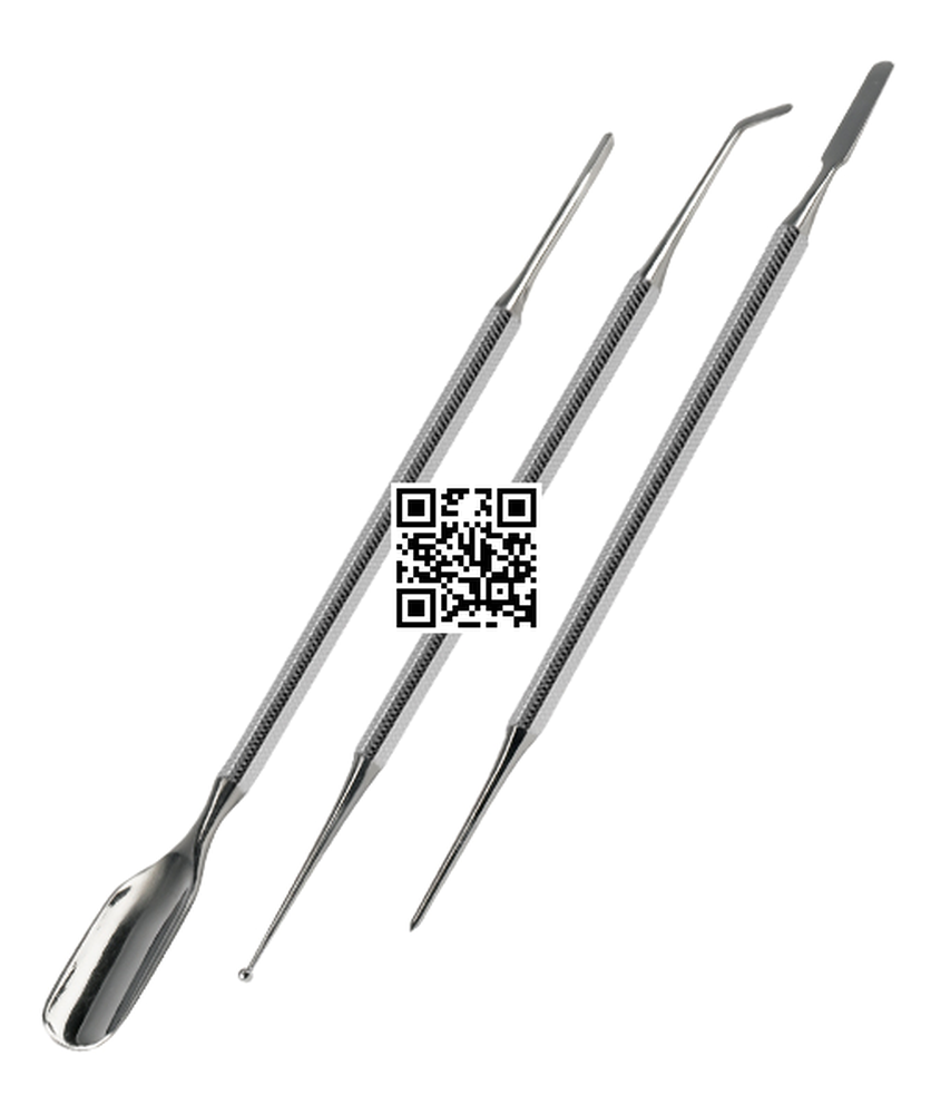 92-01210-13 Professional Latte Art Set 3 Pieces Double-End Stainless Steel Coffee Art Pen with Non-Slip Handle | Barista Decorating Kit