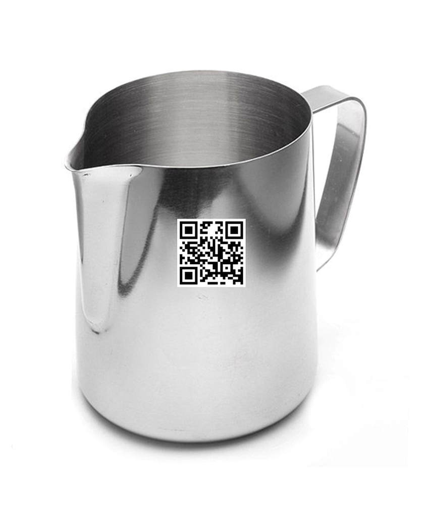 92-01350-00 Espresso Milk Jug 350 ml Dull Finish – Stainless Steel Latte Art Milk Frothing Pitcher for Professional Baristas