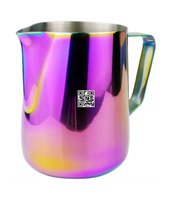 Milk Frothing Pitcher, 350ml/12oz Milk Frother Cup Stainless Steel Jug Steaming Pitcher, Milk Coffee