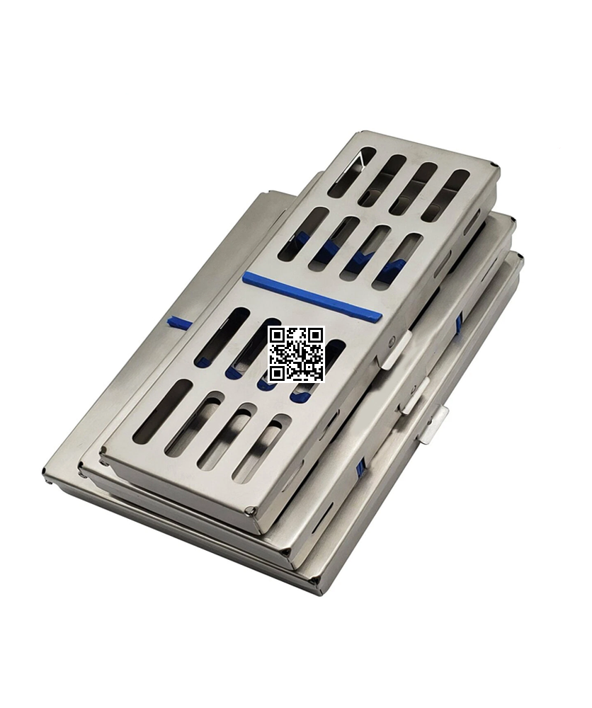 Stainless Steel Sterilization Instrument Cassette Tray – Dental & Surgical Autoclave Cassette (5, 7, 10 & 20 Instruments)