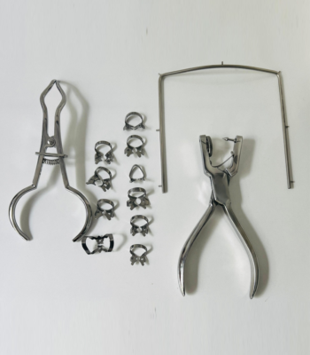 Rubber Dam Kits (Standard) 18 Pcs Rubber Dam Kit with Frame Punch Clamps
