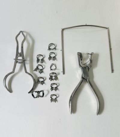 Rubber Dam Kits (Standard) 18 Pcs Rubber Dam Kit with Frame Punch Clamps