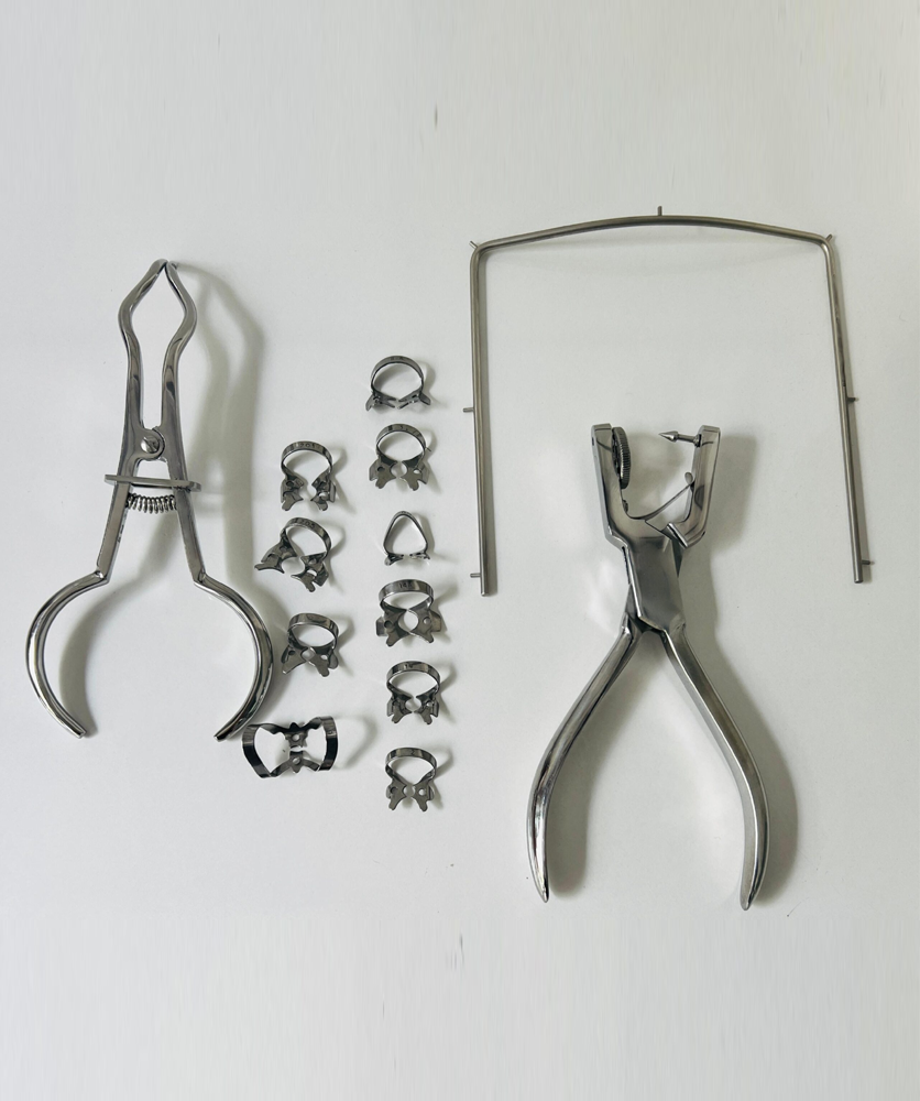 47-03723-01 Rubber Dam Kits (Standard) 18 Pcs Rubber Dam Kit with Frame Punch Clamps