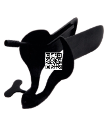 Collin Vaginal Speculum with Smoke Evacuation Tube Stainless Steel OB/GYN Surgical Instruments Black Nylon Coated