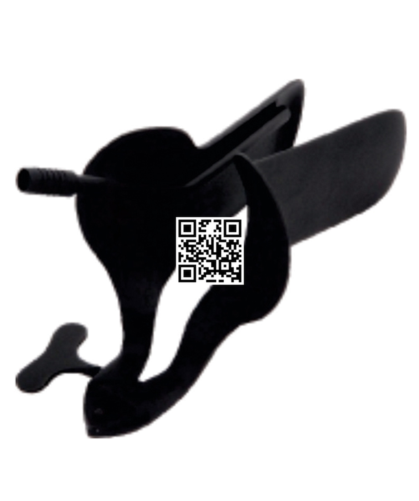 72-12172-00 Collin Vaginal Speculum with Smoke Evacuation Tube Stainless Steel OB/GYN Surgical Instruments Black Nylon Coated
