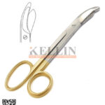 Bruns Bandage Scissors 24cm/9½" TC Bruns Bandage Scissors TC, 24 cm TC Scissors, 9½ Inch Bandage Scissors, Tungsten Carbide Medical Scissors, Stainless Steel Dressing Scissors, Professional Medical Instruments.