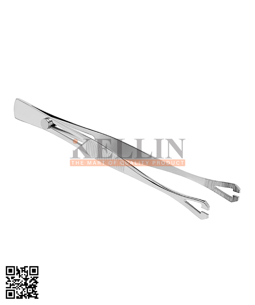 149-15000-00 Mini Pennington Forceps, Slotted Steel Forceps, 15 cm Surgical Forceps, 6 Inch Pennington Forceps, Stainless Steel Surgical Instruments, Fenestrated Tissue Forceps, Surgical Instrument Supplier.