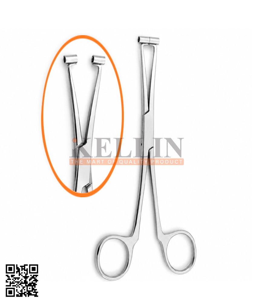 149-16000-00 Septum Piercing Forceps with Fixed Tapered Double End Guide Tube Body Piercing Jewelry Clamp Plier