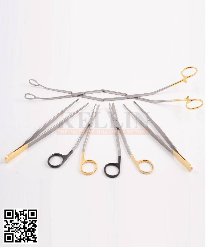 59-14550-00 Black Entopic Penile Implant Sphincter Surgery Set of 4 Pcs Urology Surgical Instruments Penile Reconstruction Kit