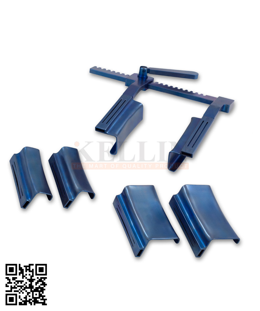 Titanium Dubost Thoracic Retractor Curved With Interchangeable Blades Set