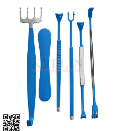 Electrosurgical Insulated Retractor Set of 6 Pieces Plastic Surgery Instruments