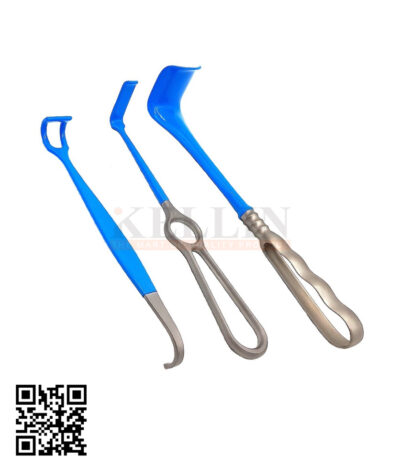 Electrosurgical Instruments Set Of 3 Pieces Including Richardson Retractor, Langenbeck Retractor and Canny Ryall Retractors