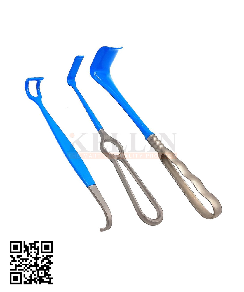 59-60315-00 Electrosurgical Instruments Set Of 3 Pieces Including Richardson Retractor, Langenbeck Retractor and Canny Ryall Retractors