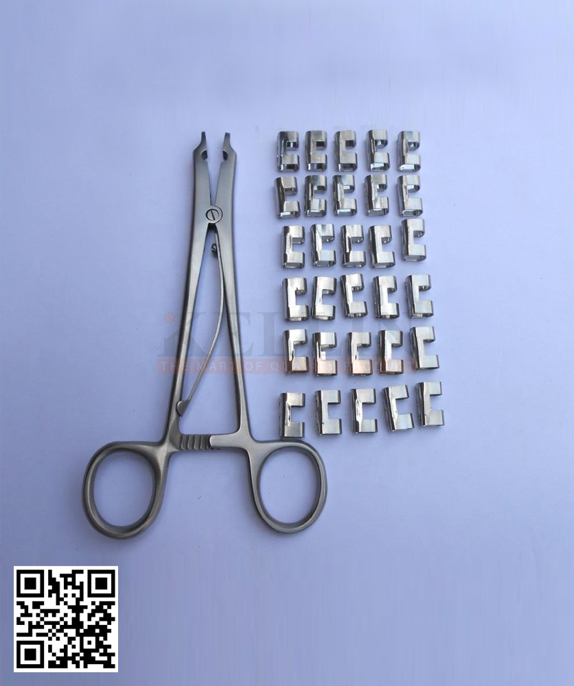 59-60336-00 Raney Clip Applying and Removing Forceps With 30 Pieces Clips
