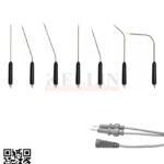 ENT Bipolar Cautery Electrodes Turbinate Electrosurgical Instruments Set Of 8 Pieces Bipolar Coagulation Electrodes (Teflon Body) 2 Pin Plug