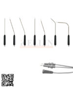 ENT Bipolar Cautery Electrodes Turbinate Electrosurgical Instruments Set Of 8 Pieces Bipolar Coagulation Electrodes (Teflon Body) 2 Pin Plug