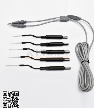 Bi-Turbinate Probe Flat Plug 17.5cm Electrosurgical ENT Surgery Instruments (Teflon Body) Set Of 6 Pieces