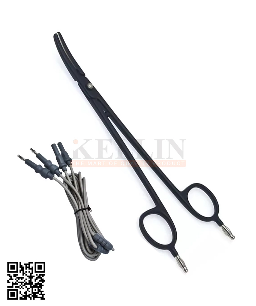 72-15560-00 Non-Stick Bipolar Artery Vessel Sealer Forceps – 6.5" & 7.5" – With 3m Silicone Cord – Reusable Electrosurgical Instrument